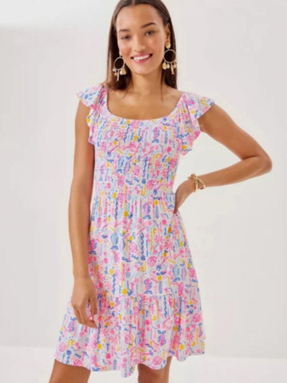 ⭐️⭐️NWT LILLY PULITZER JILLY Smocked Dress S NWT